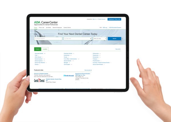 ADA CareerCenter on Tablet