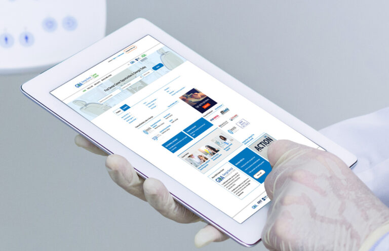 Person on a tablet looking at Recruitment Advertising National & Regional Recruitment advertising opportunities